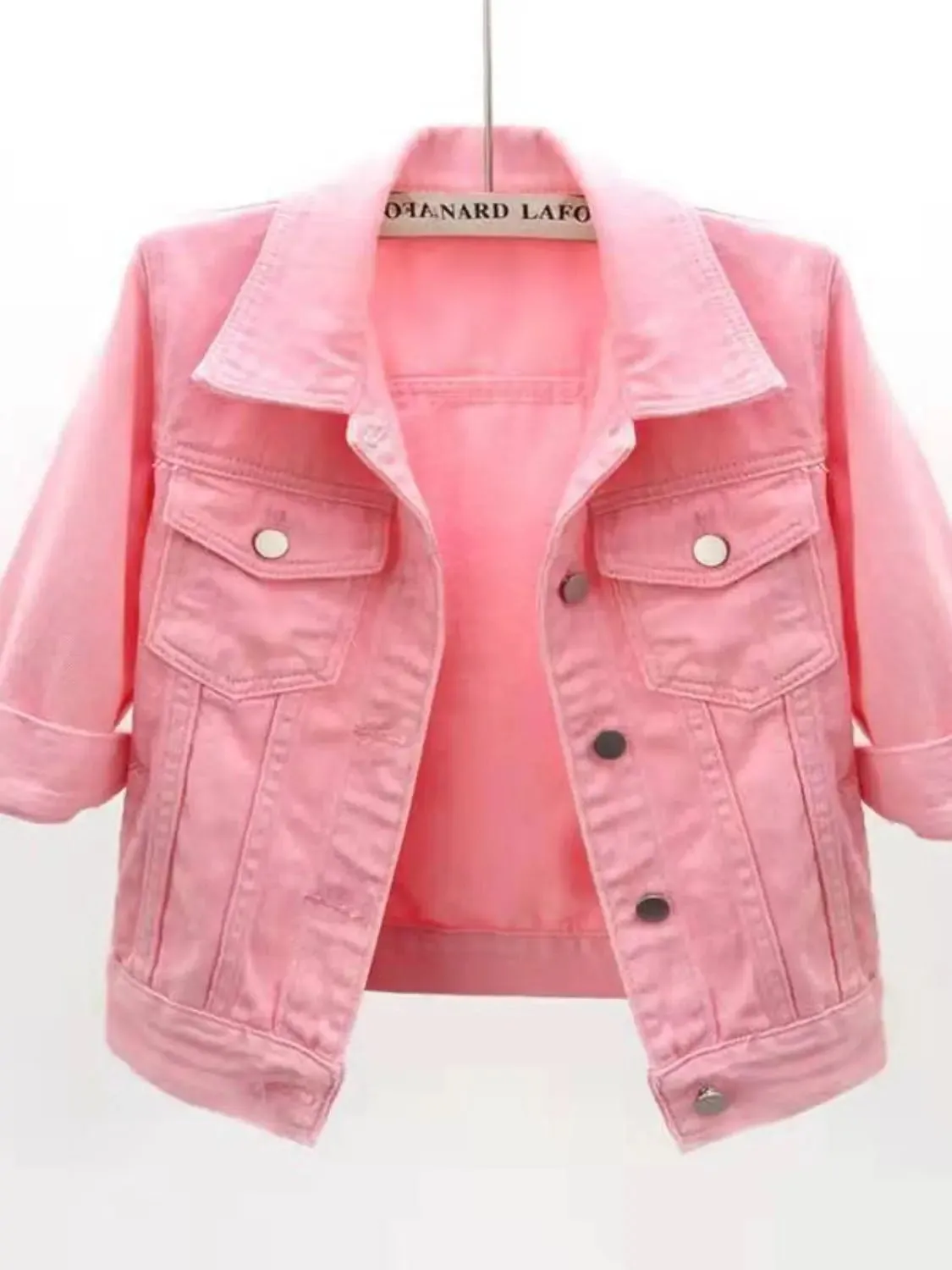 Full Size Cropped  Denim Jacket