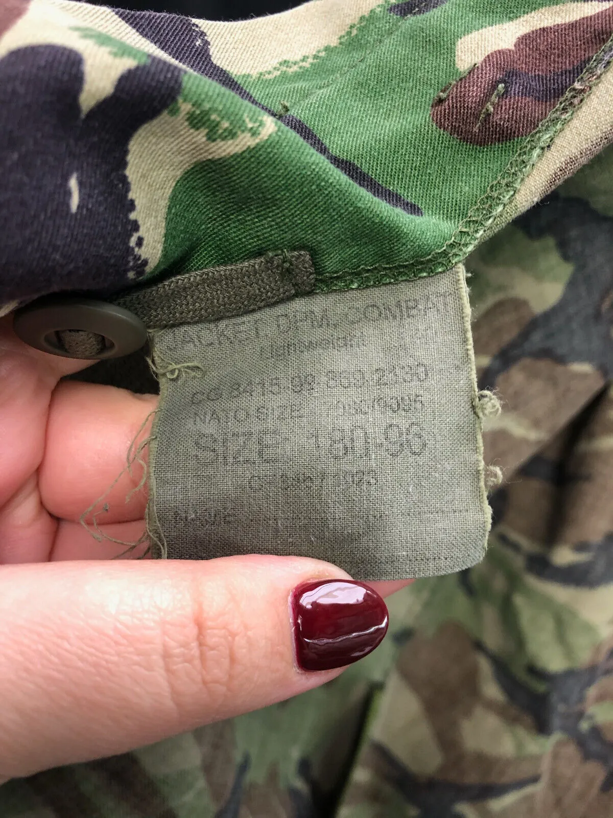 Genuine British Army Camouflage DPM Jacket - Size 180/96