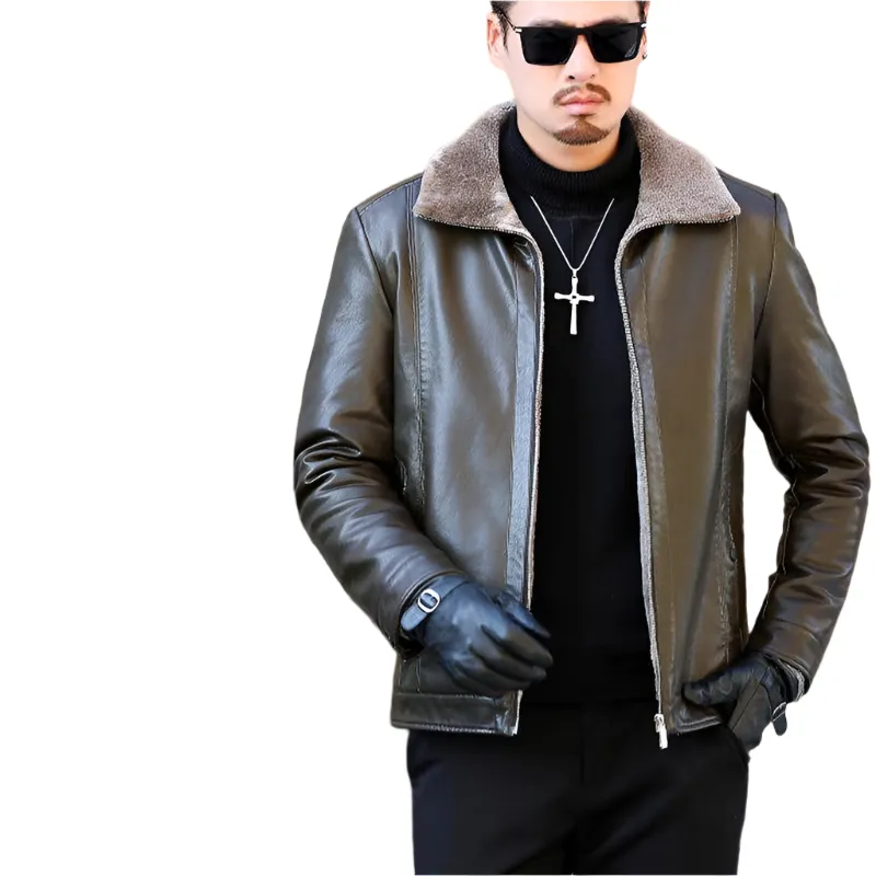 Gerald – Fashionable Men's Warm Leather Jacket