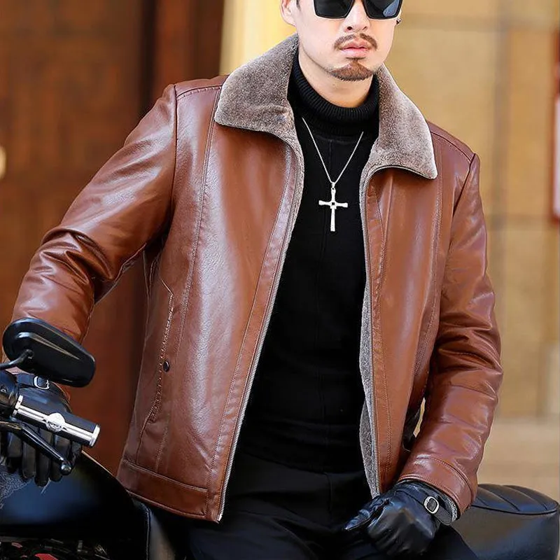 Gerald – Fashionable Men's Warm Leather Jacket