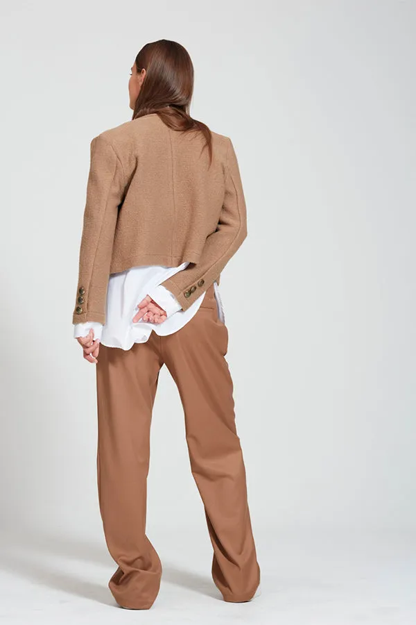 GIA SEPIA BASIC BOUCLÉ JACKET