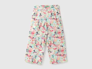 Girls Printed Regular Fit Trousers