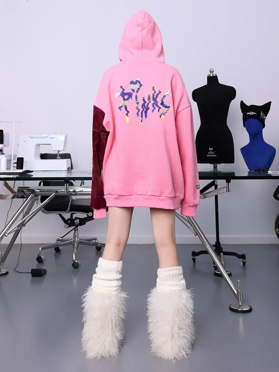 Graffiti Art Cat Loose Hooded【s0000000341】
