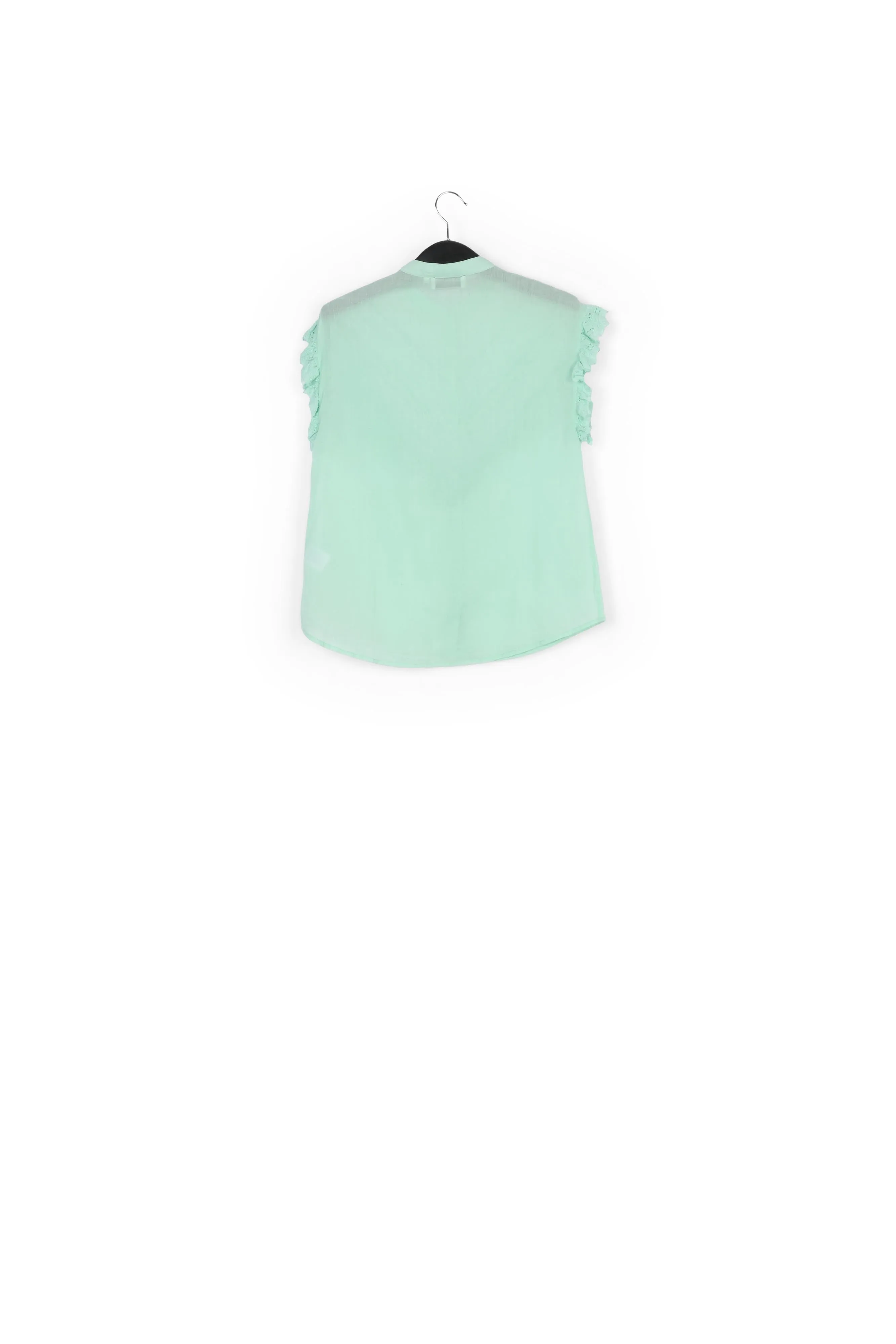 Green ruffled top