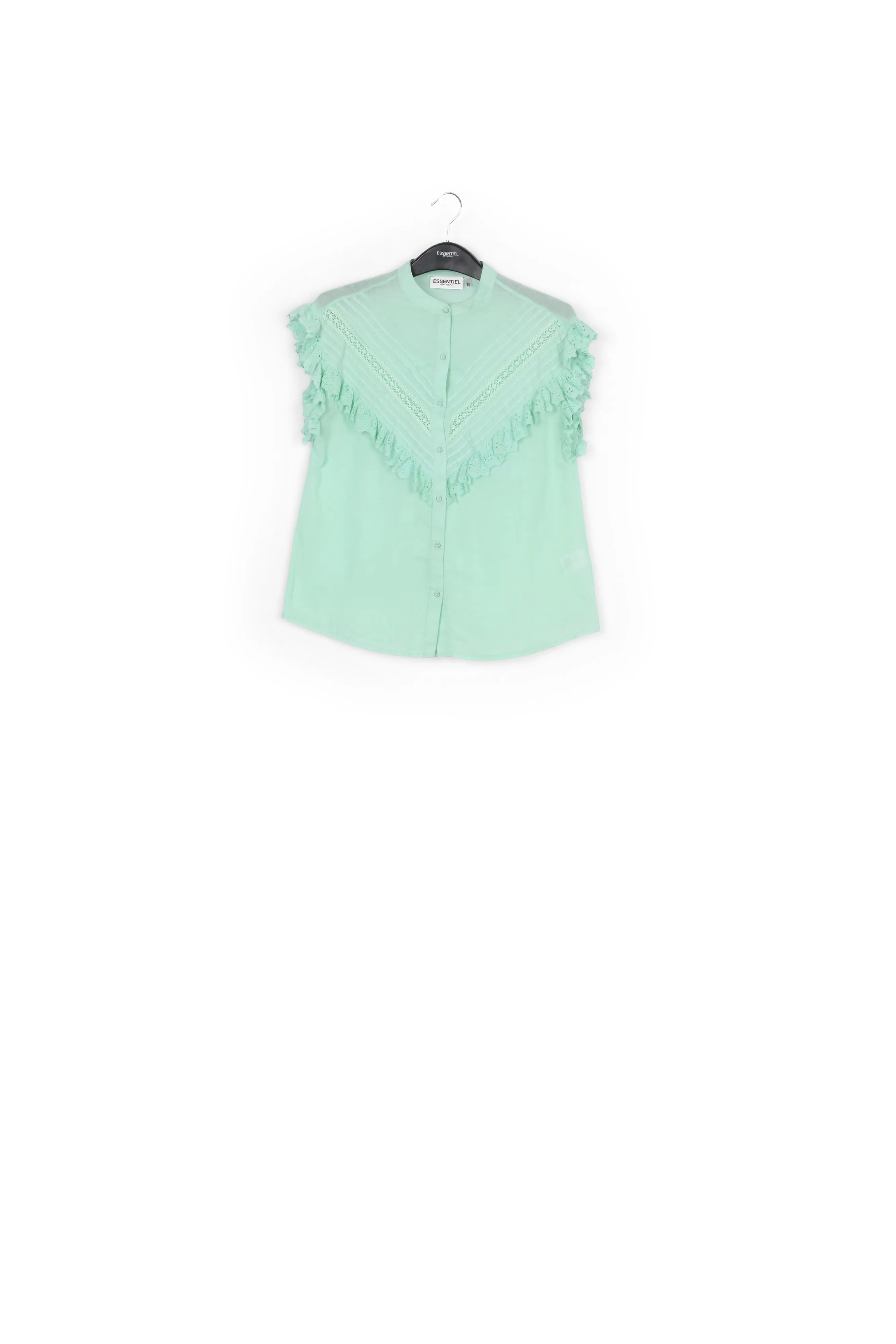 Green ruffled top