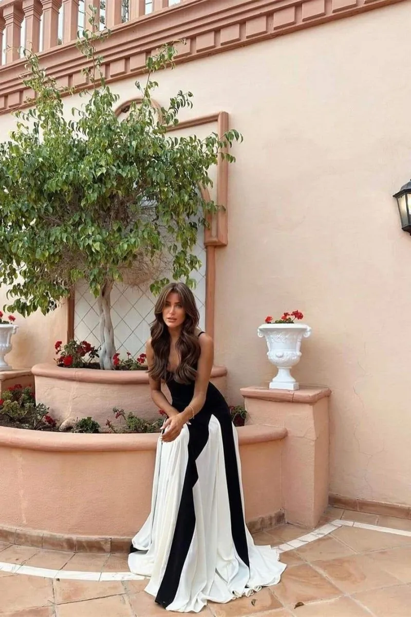 Griselda | Color Block Maxi Slip Dress