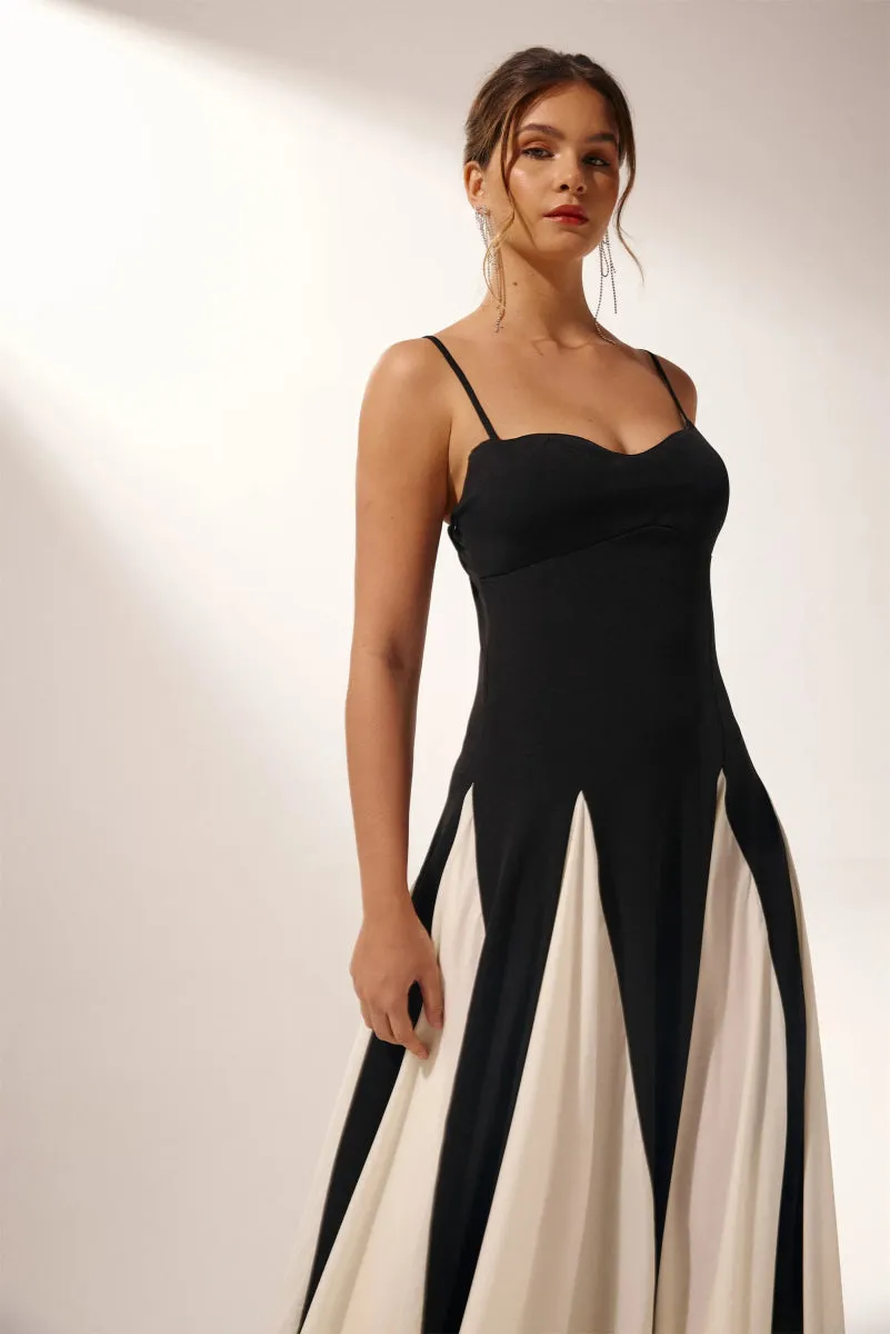 Griselda | Color Block Maxi Slip Dress