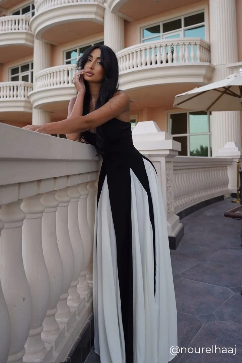 Griselda | Color Block Maxi Slip Dress