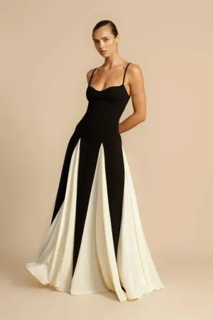 Griselda | Color Block Maxi Slip Dress