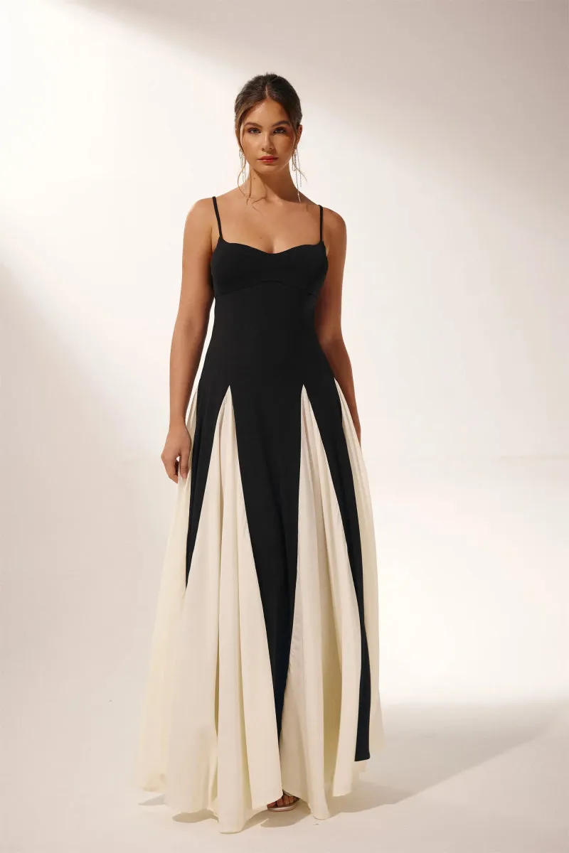 Griselda | Color Block Maxi Slip Dress