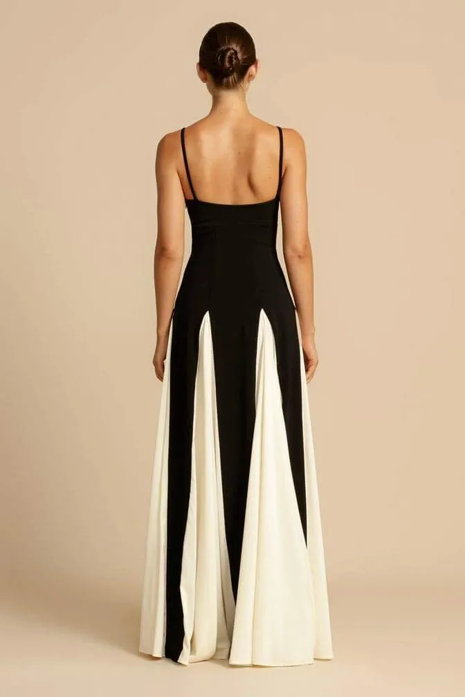 Griselda | Color Block Maxi Slip Dress