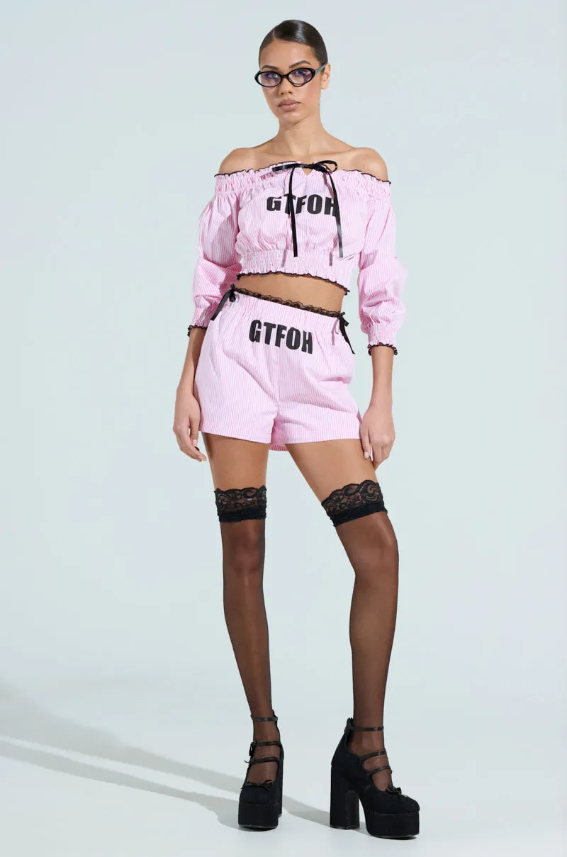 GTFOH OFF THE SHOULDER TOP