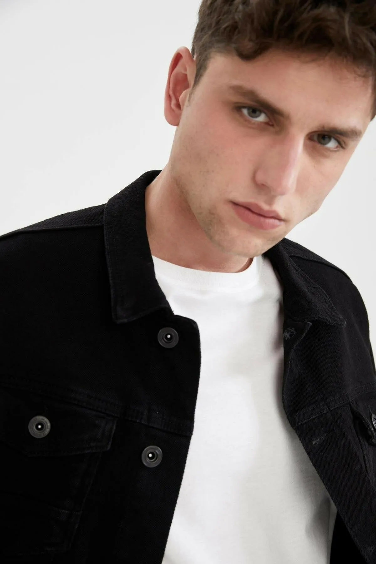 HB Mens Denim Jacket Stretchable Fine Lycra