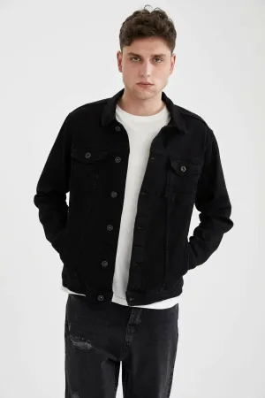 HB Mens Denim Jacket Stretchable Fine Lycra