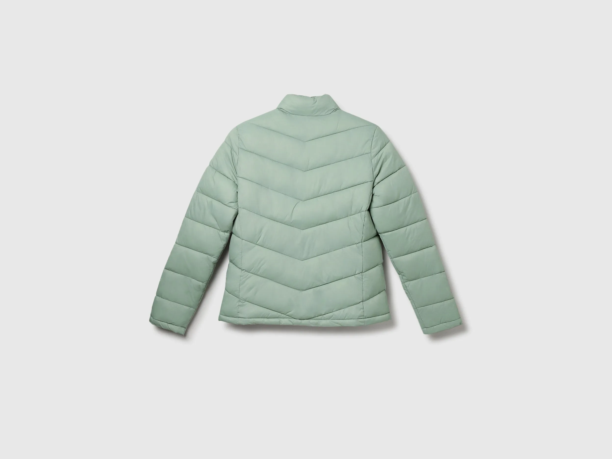 High Neck Solid Zipper Jacket