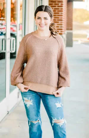 Home Away from Home Cozy Sweater in Mocha