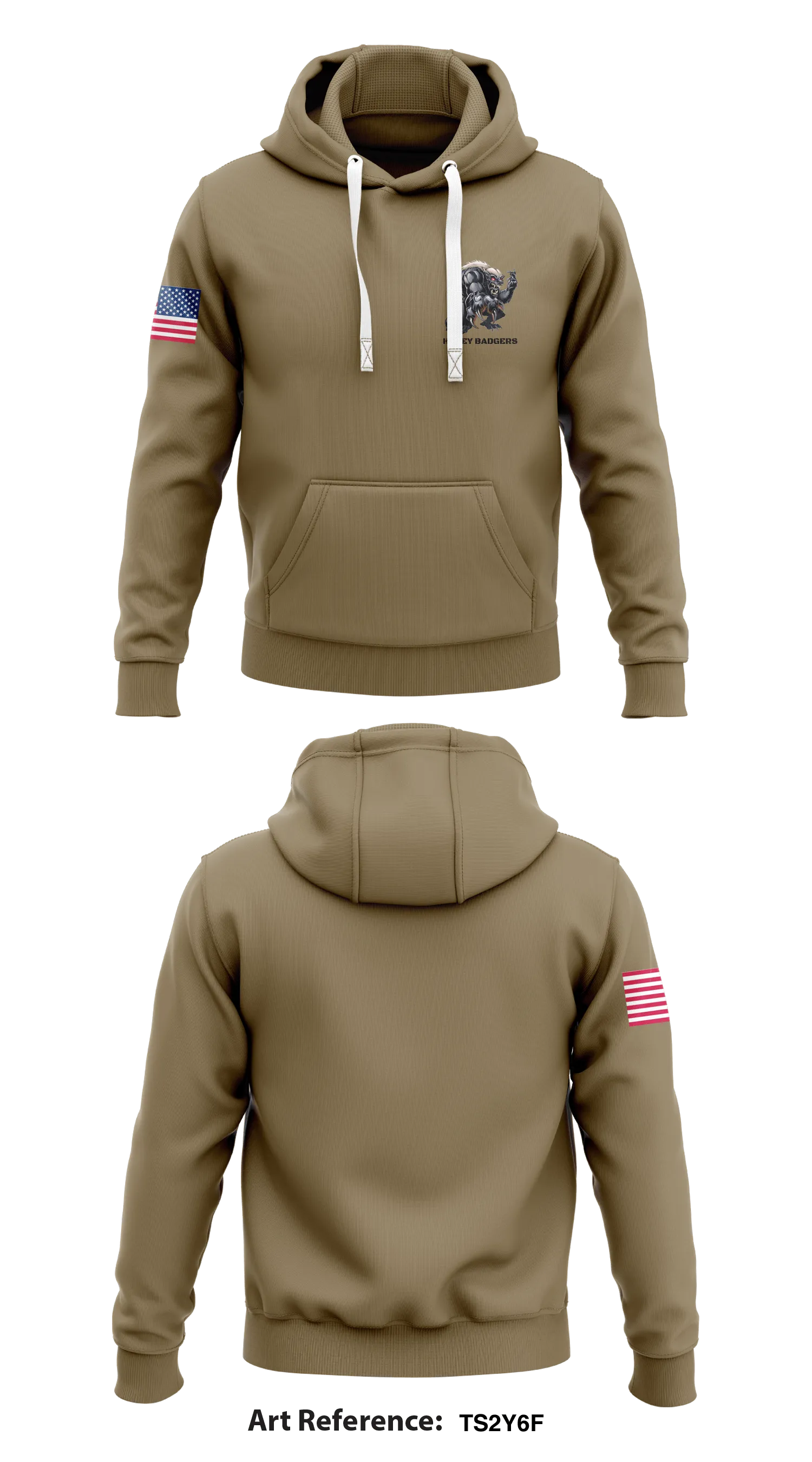 Honey Badgers1  Core Men's Hooded Performance Sweatshirt - TS2y6F