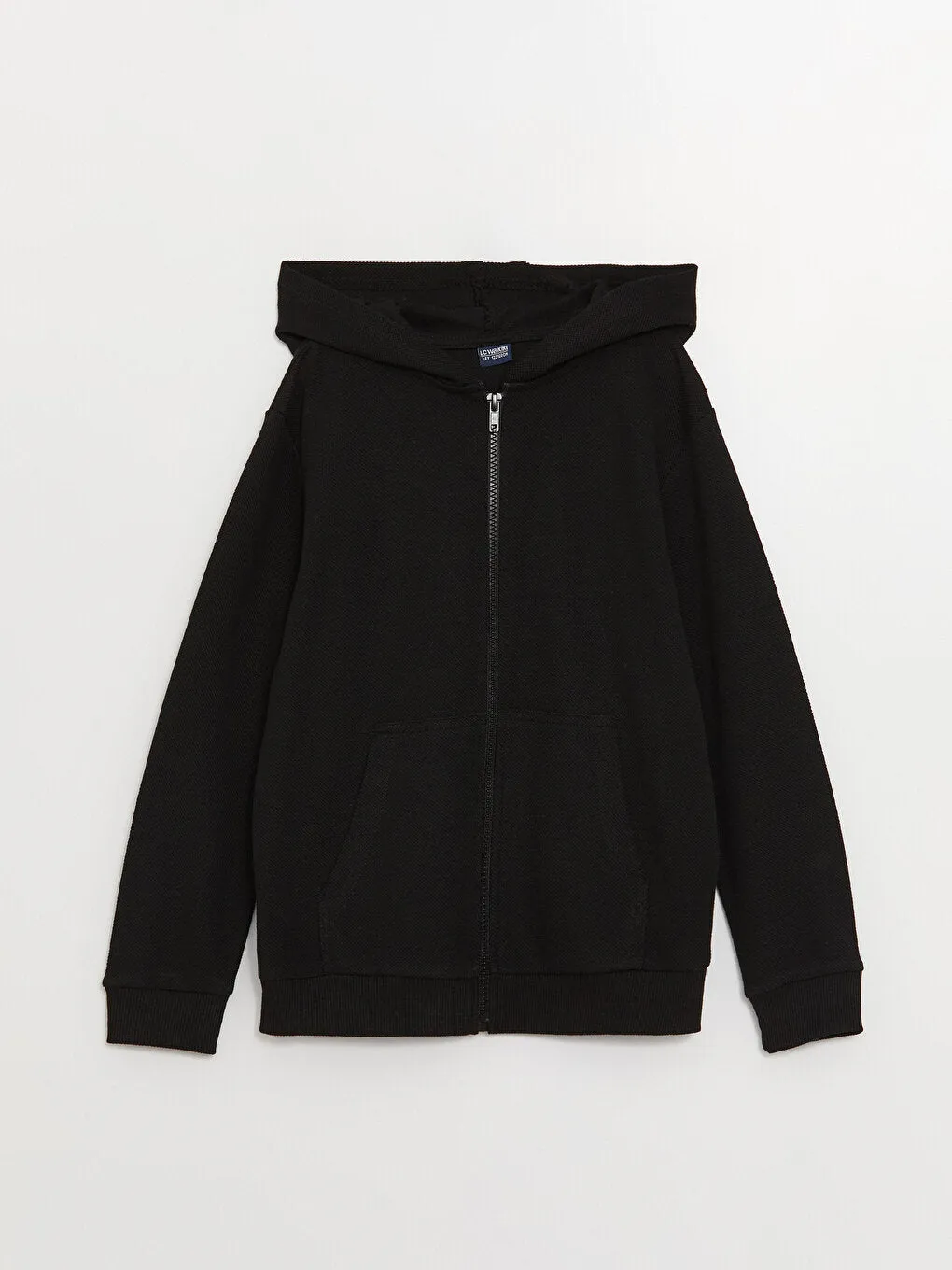 Hooded Basic Long Sleeve Boys Zipper Sweatshirt
