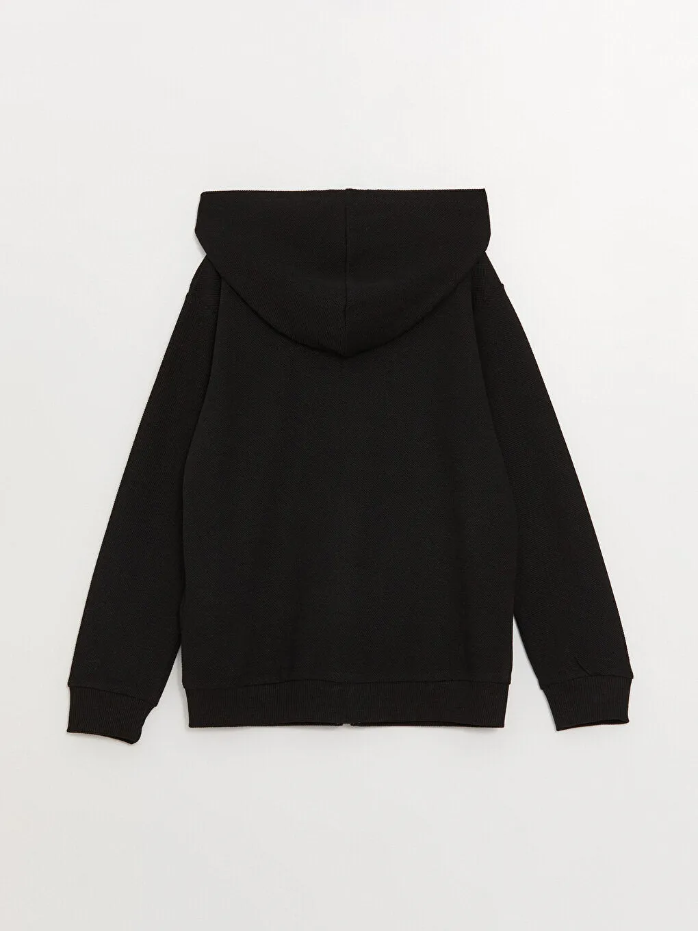 Hooded Basic Long Sleeve Boys Zipper Sweatshirt