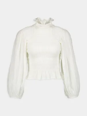 Idris Cotton Smocked Blouse
