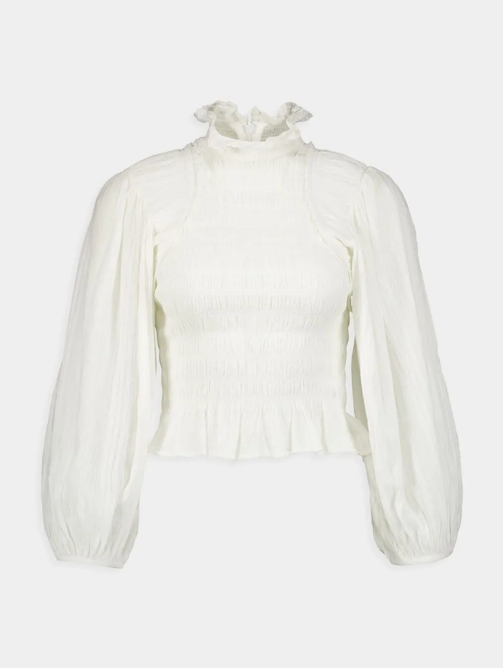 Idris Cotton Smocked Blouse