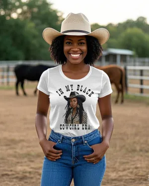 In My Black Cowgirl Era Crew Neck Short Sleeve Cotton T-shirt