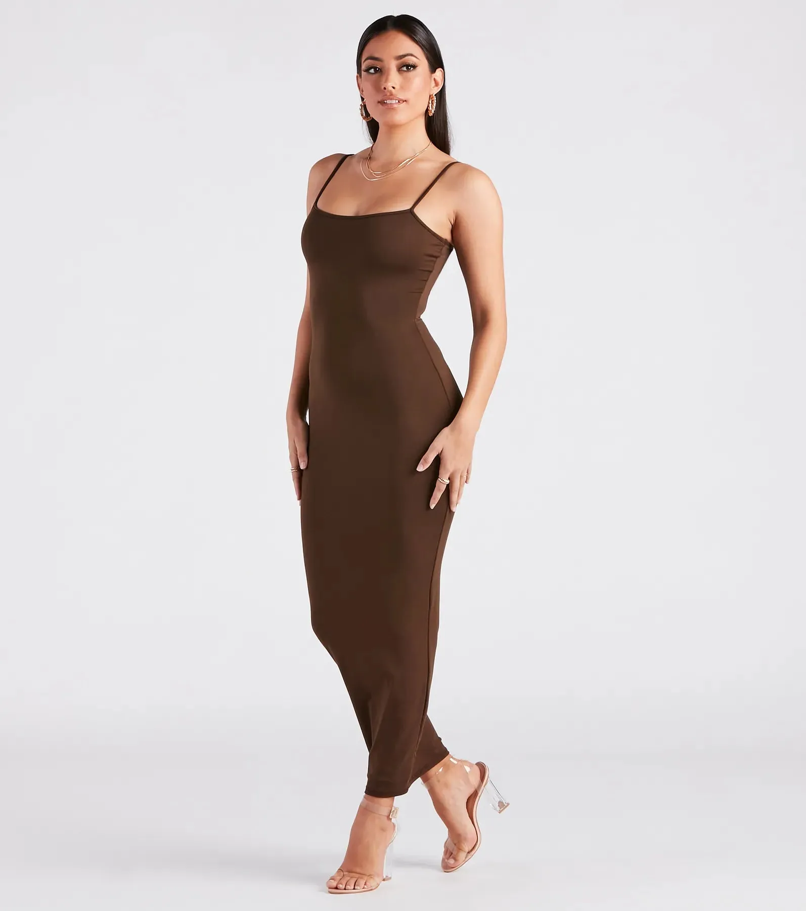 In Plain Sight Smooth Knit Maxi Dress