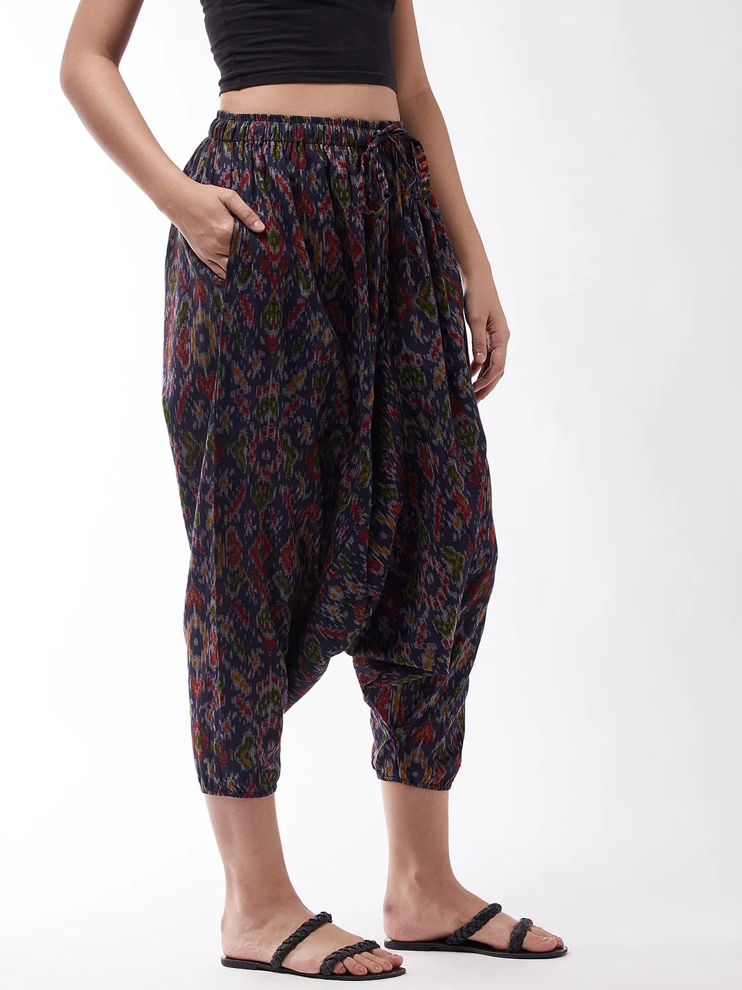 Indigo Ikkat Harem Pant