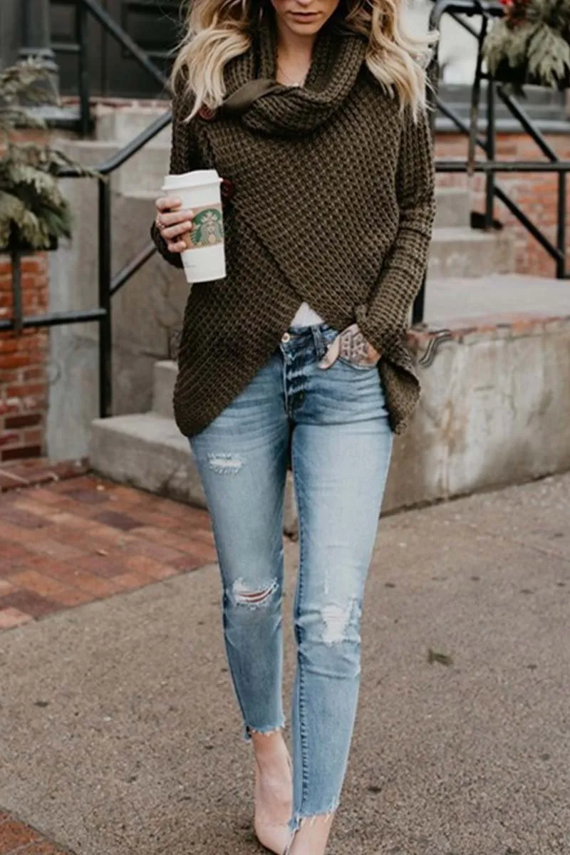 Irregular Winter Shawl Sweater(5 Colors)