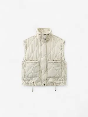 Jada | Women's Lightweight Quilted Collar Sleeveless Vest