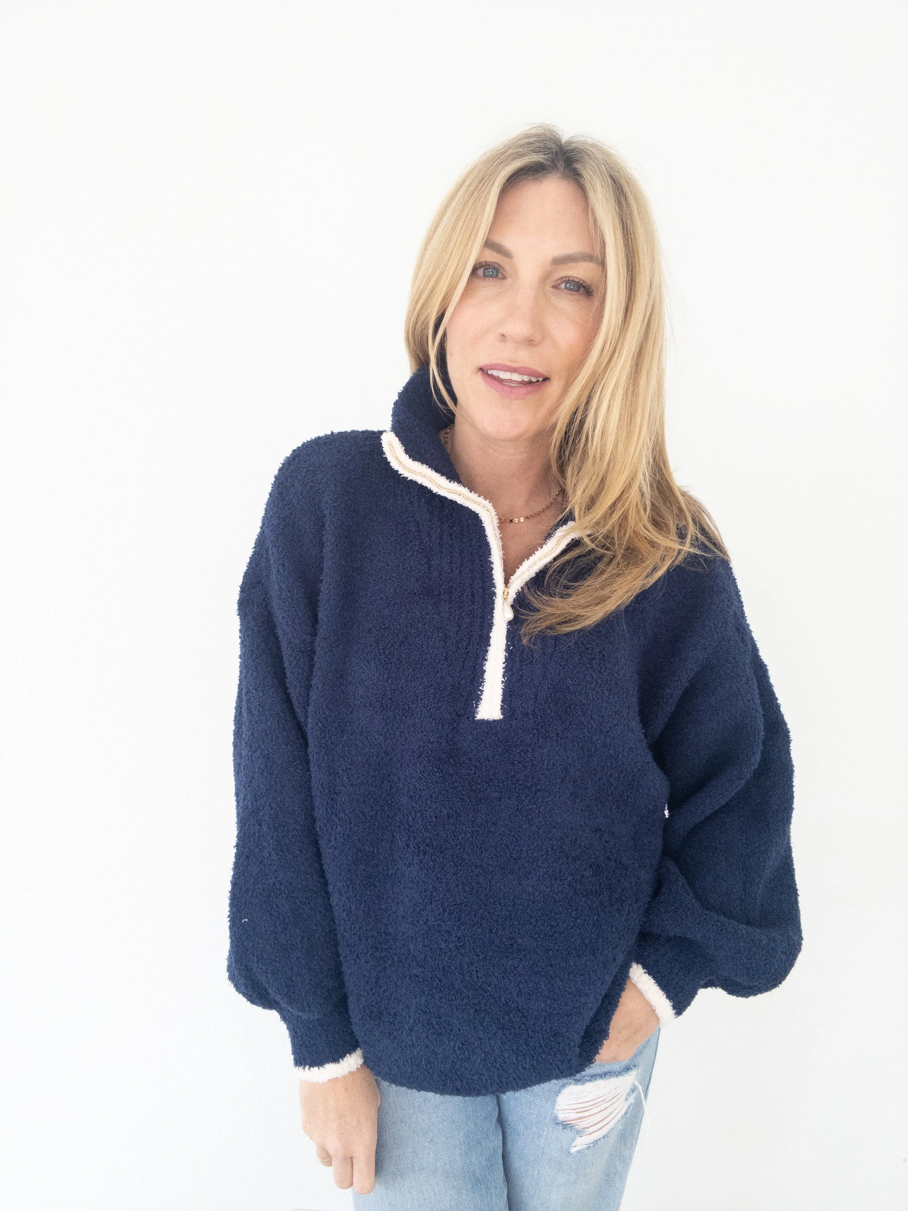 Janie Quarter Zip Sweater
