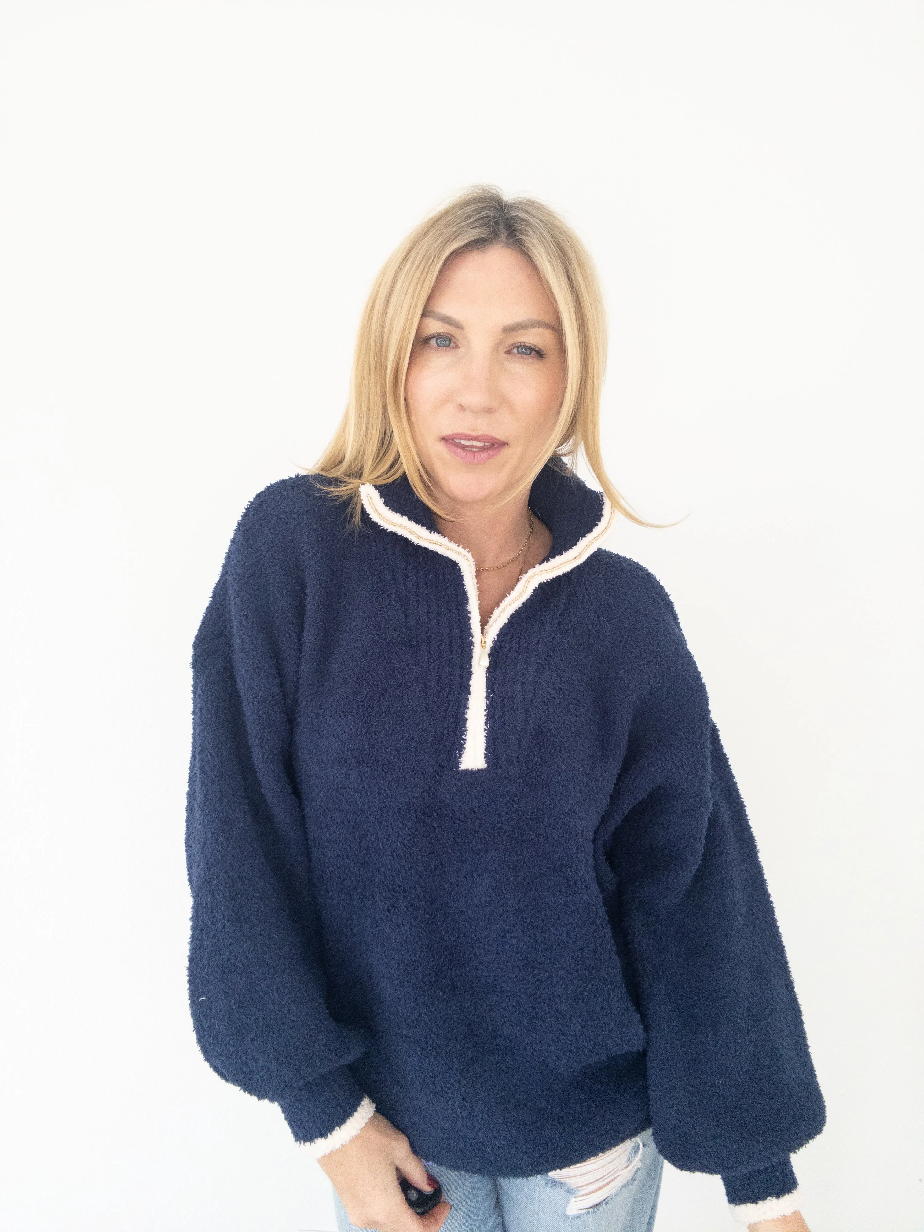 Janie Quarter Zip Sweater