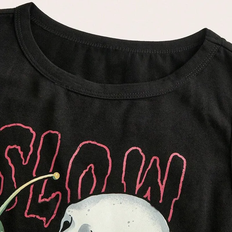 JazzHer Casual Harajuku Grunge Crop Tops Letters Printed Baby Tank Emo girl Y2k Style Aesthetics Women Vintage Sleeveless Tank Tops Goth