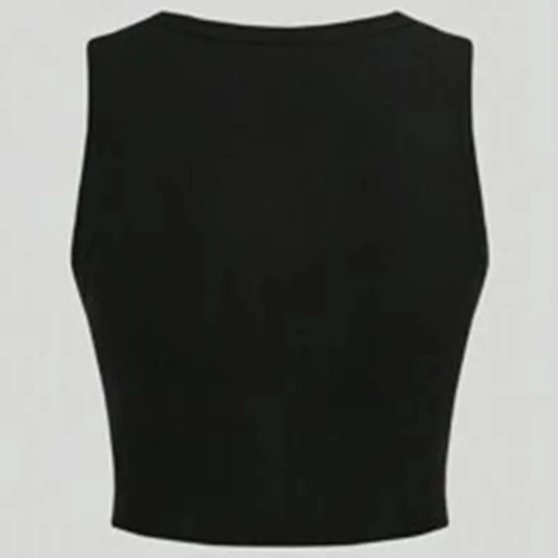 JazzHer Casual Harajuku Grunge Crop Tops Letters Printed Baby Tank Emo girl Y2k Style Aesthetics Women Vintage Sleeveless Tank Tops Goth