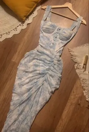 JazzHer New Mermaid Straps Sleeveless Chiffon Ruffles Long Prom Dresses (PRE-ORDER)
