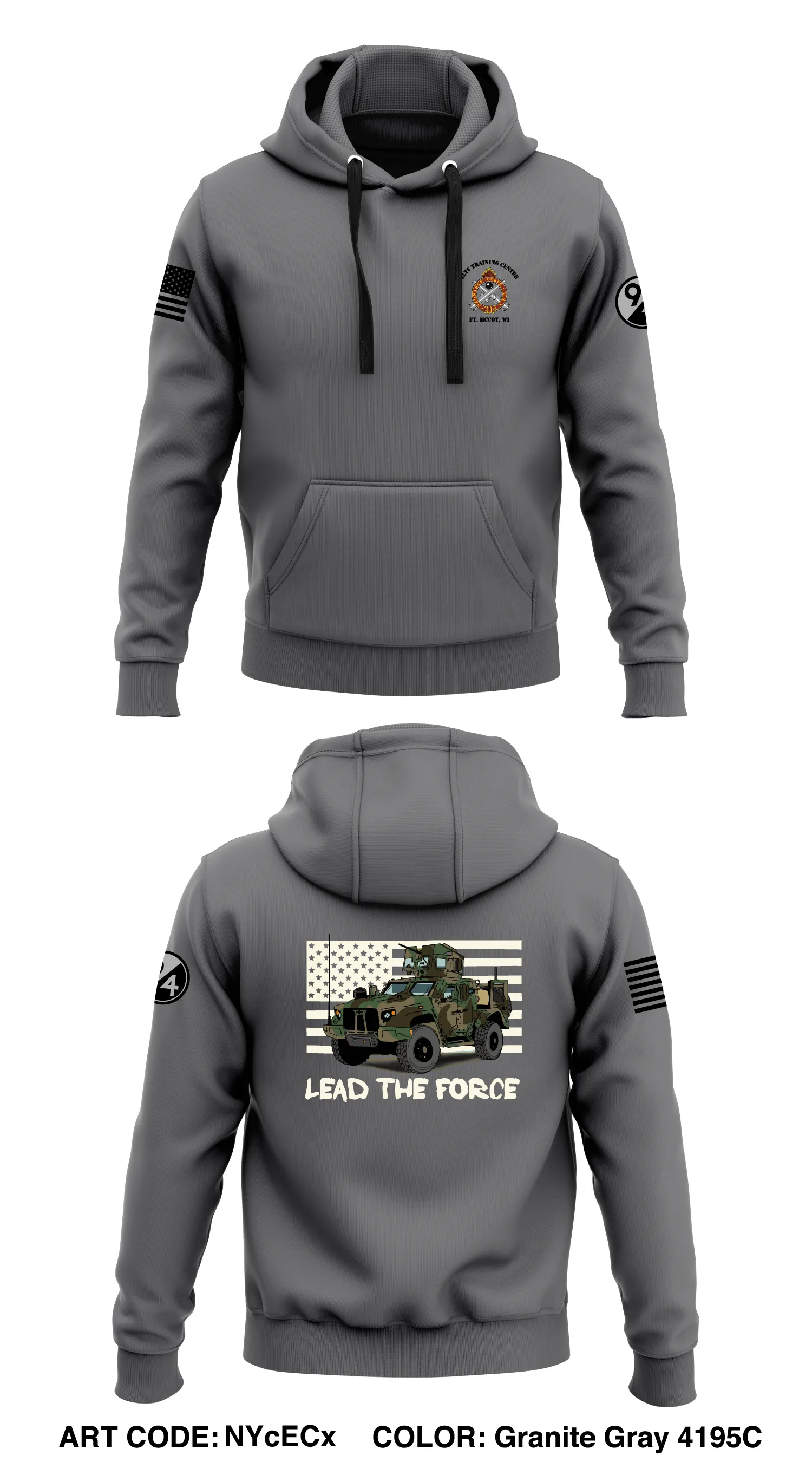 JLTV Training Center Store 1  Core Men's Hooded Performance Sweatshirt - NYcECx-GRY