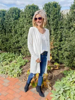 Just Your Type White Cardigan