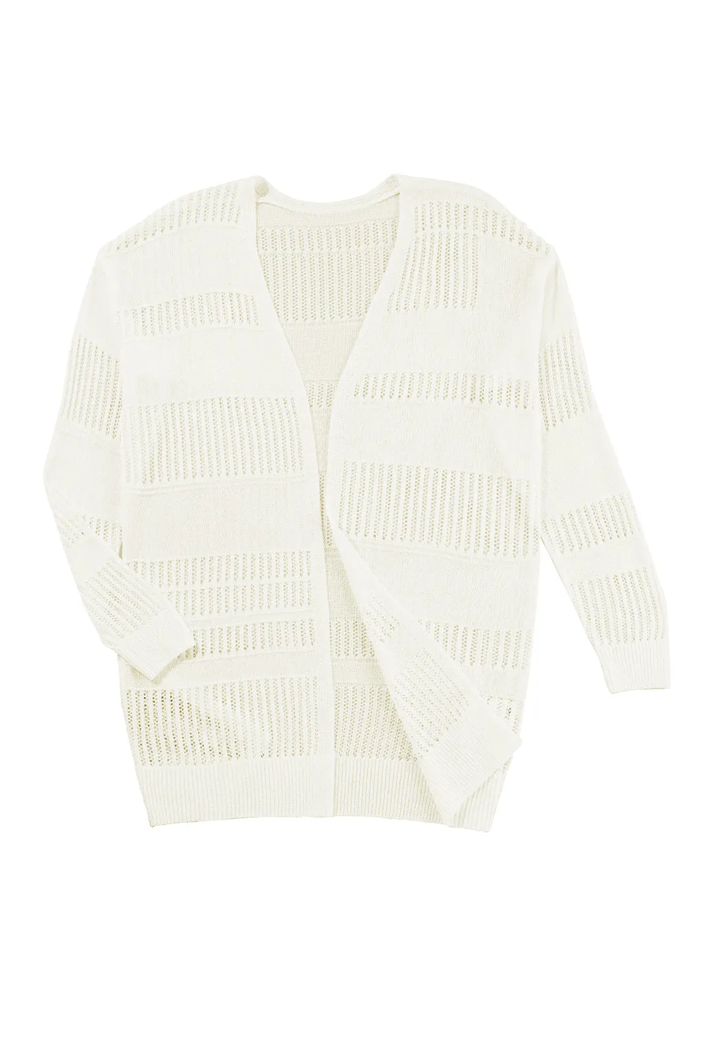 KaleaBoutique Solid Color Lightweight Open Knit Tunic Cardigan