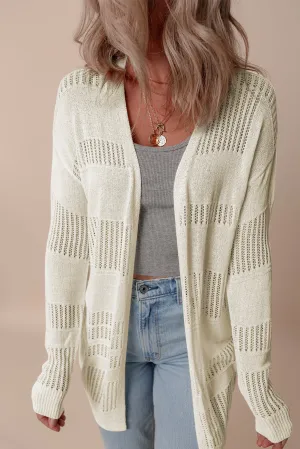 KaleaBoutique Solid Color Lightweight Open Knit Tunic Cardigan