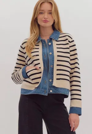 Kayley Denim Sweater Jacket