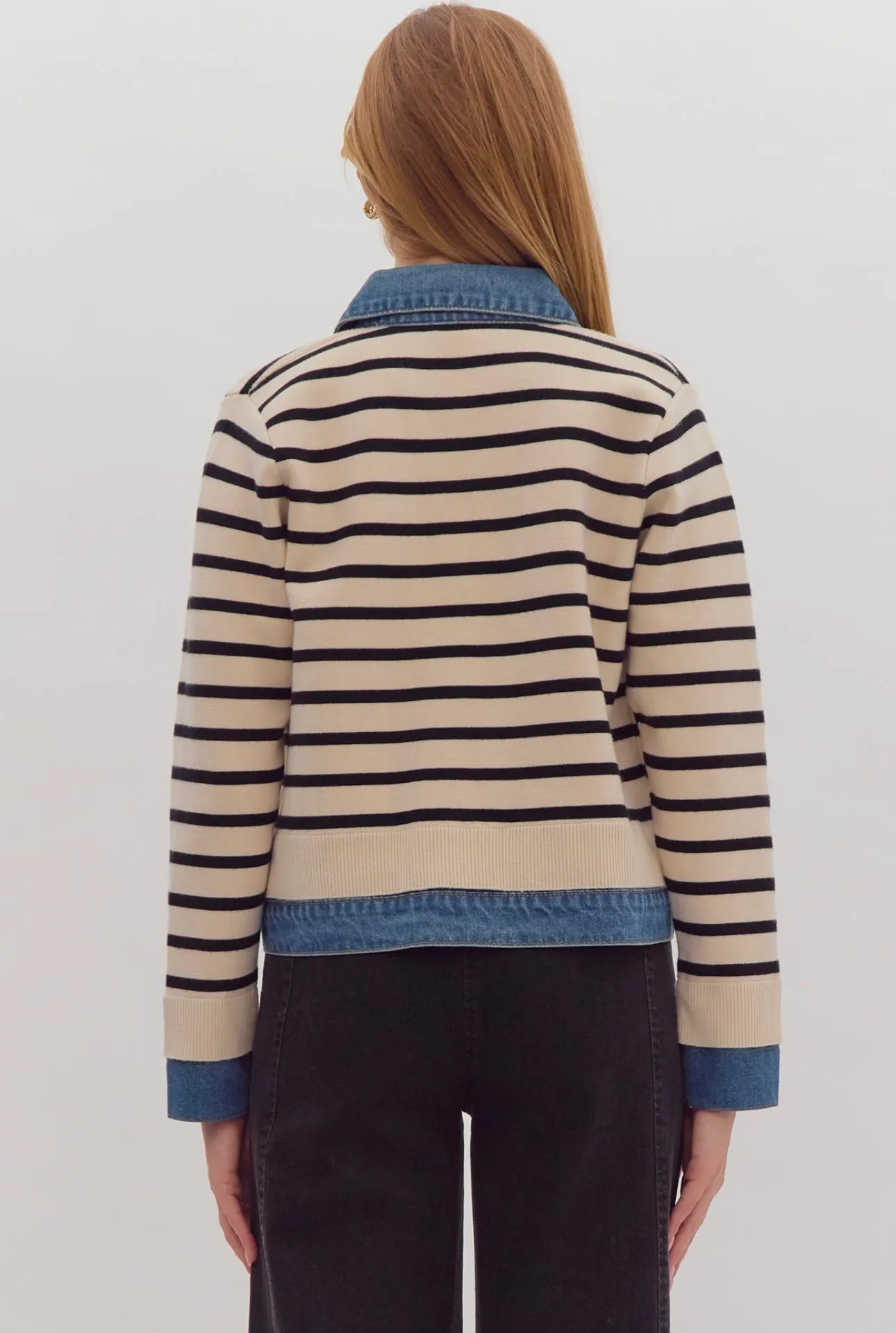Kayley Denim Sweater Jacket