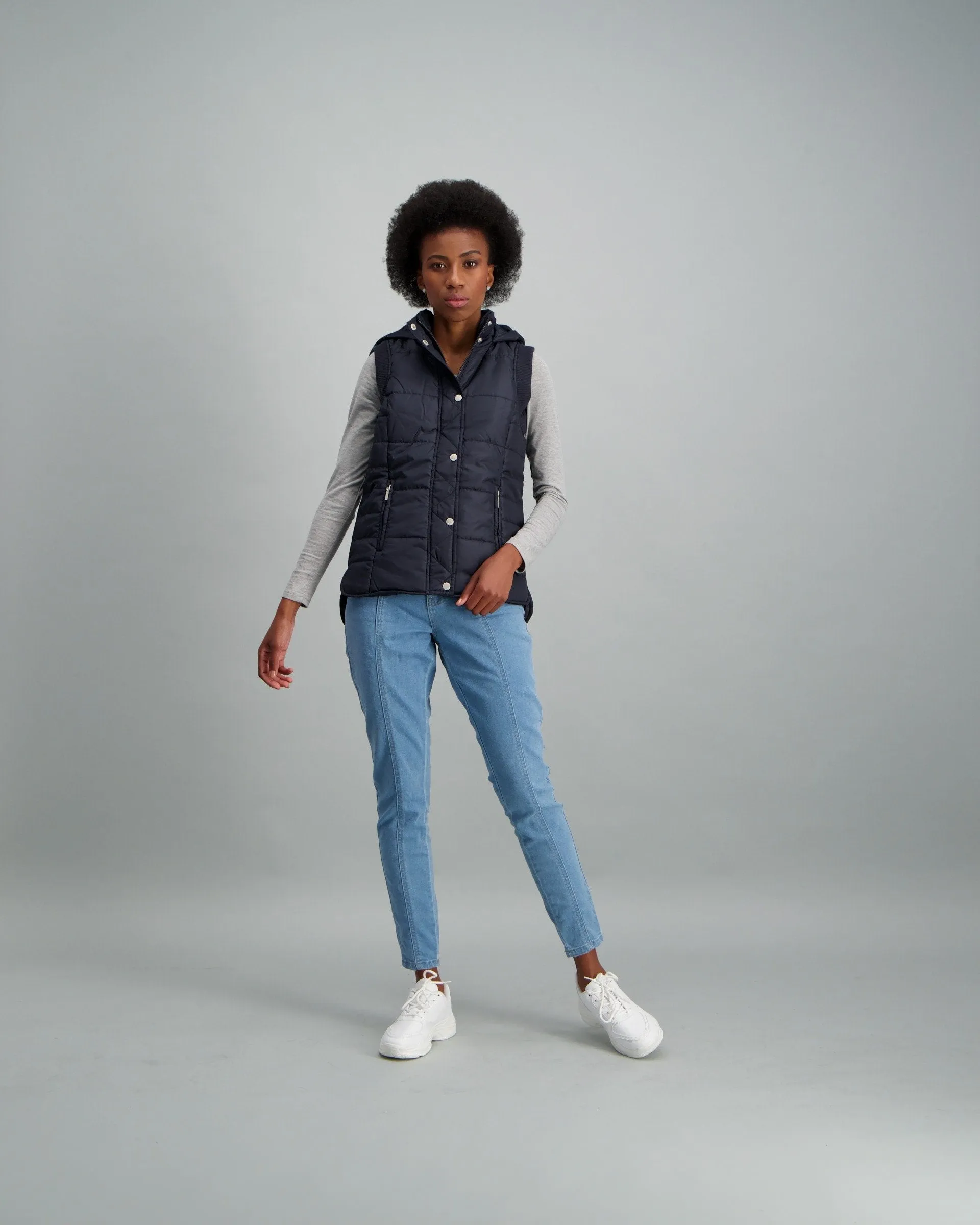Ladies Basic Gilet - Navy