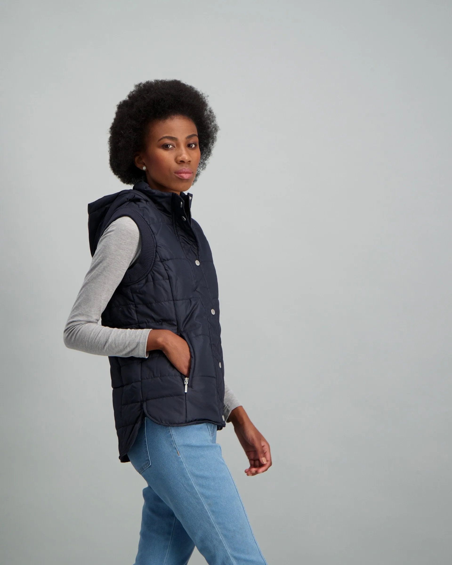 Ladies Basic Gilet - Navy