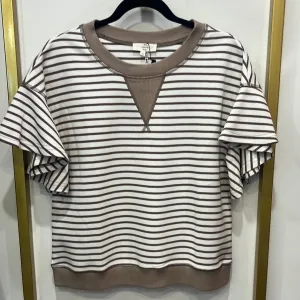 Latte Striped Blouse