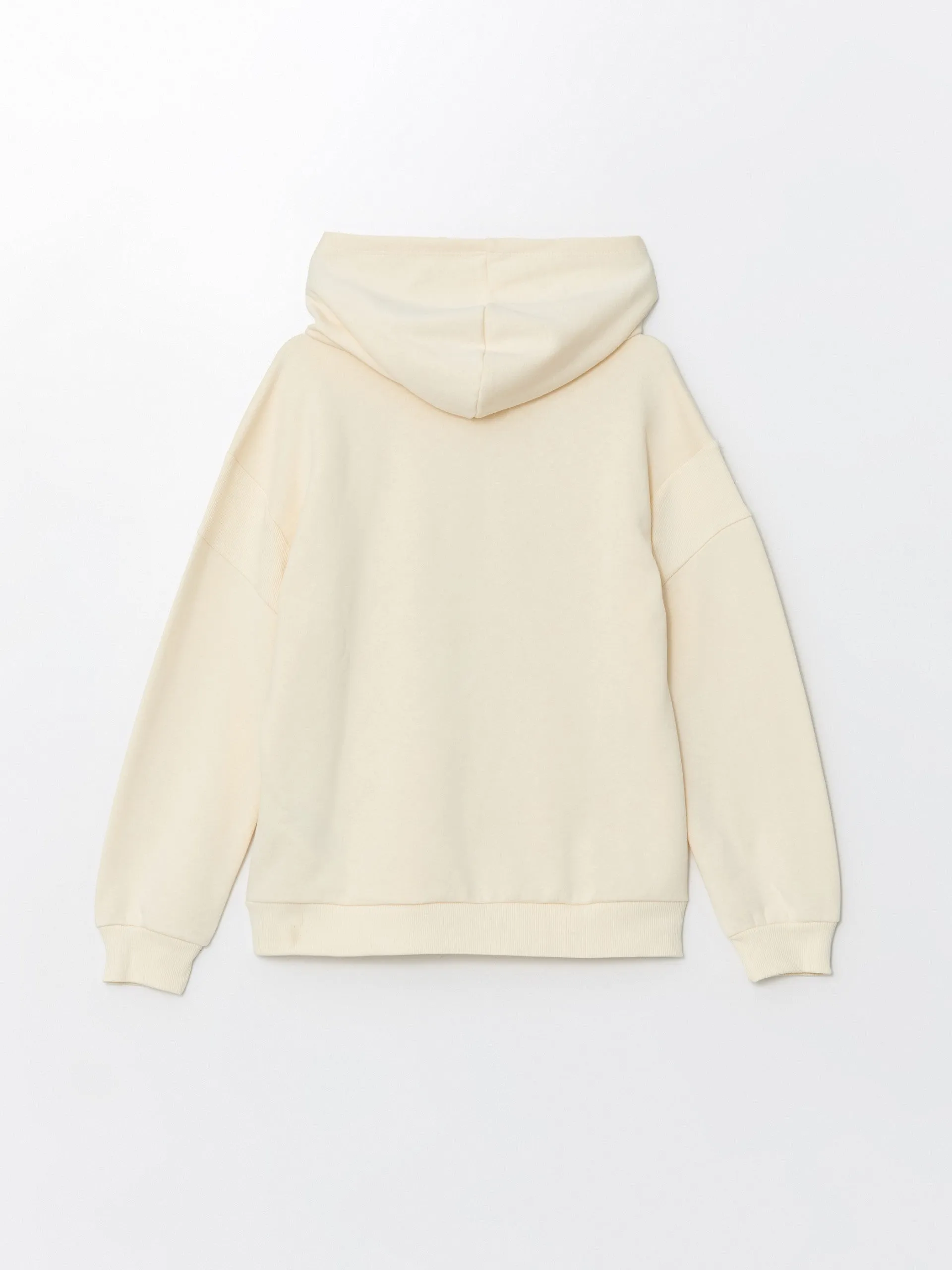Lcw Kids Beige Hooded Girls Thick Sweatshirt