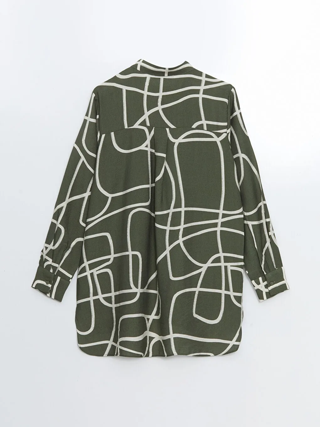 LCWAIKIKI Classic Black Judge Collar Patterned Women Shirt Tunic