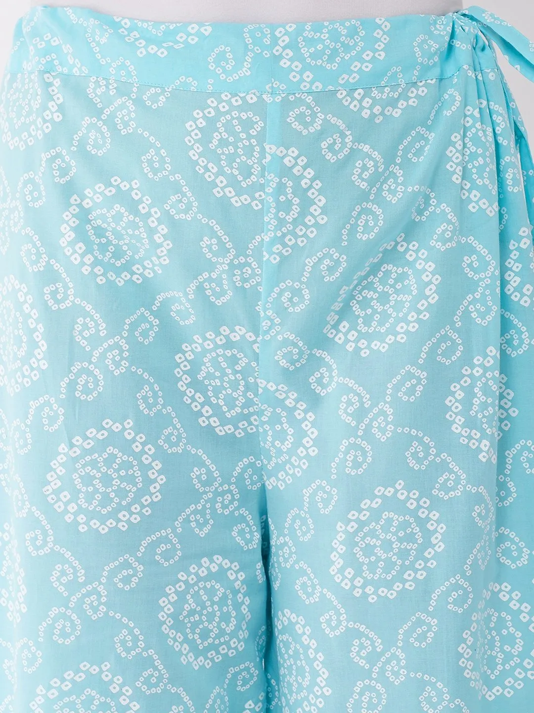 Light Blue Bandhej Palazzo