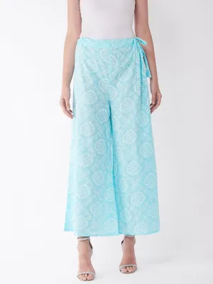 Light Blue Bandhej Palazzo