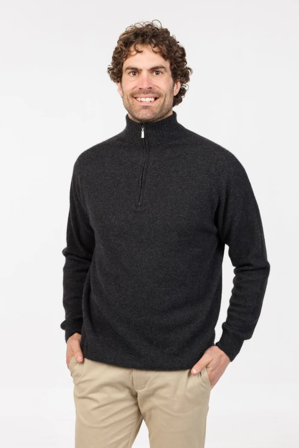 LIGHTWEIGHT HALF ZIP SWEATER