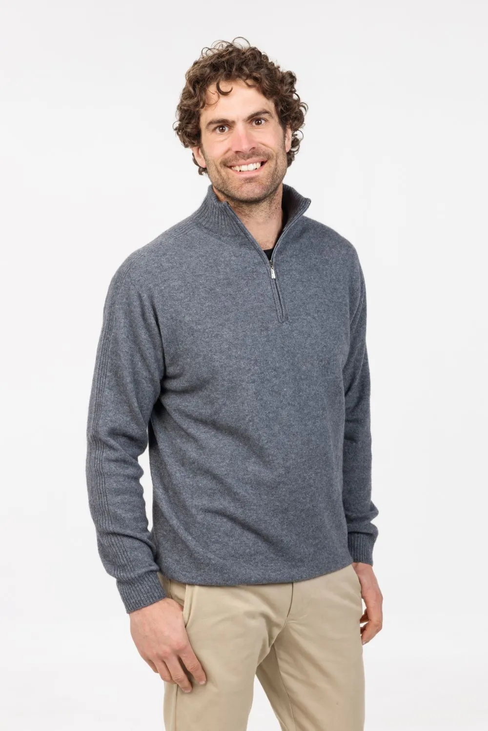 LIGHTWEIGHT HALF ZIP SWEATER